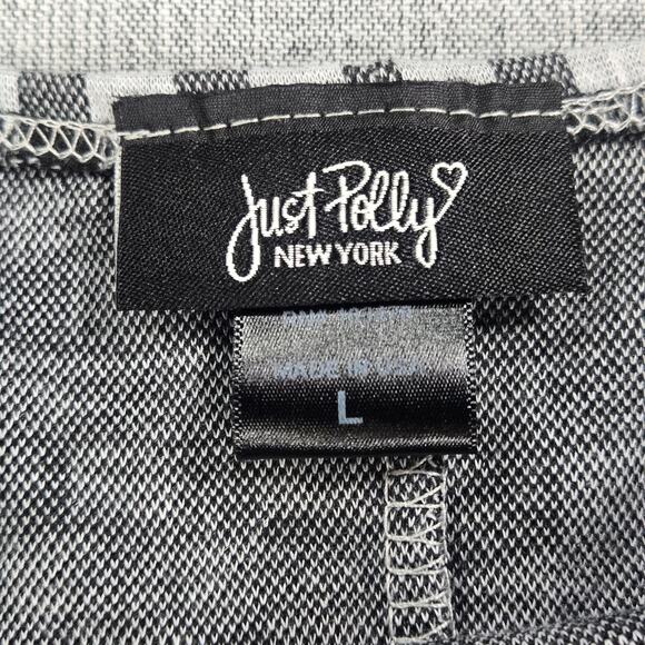 Just Polly Wom Jrs LG Plaid Sleeveless Dress Black Gray Check Belted Party Dress - Picture 8 of 10